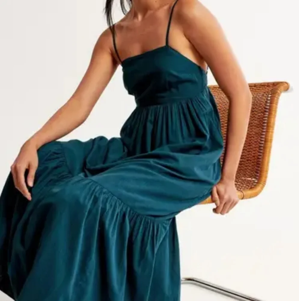Abercrombie & Fitch Lowback Babydoll Maxi Dress | Size Small